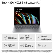 Buy HP ENVY x360 14-fc0179ng CU7 155U 32GB 1TBSSD W11 Home Touch in Cyprus, Nicosia, Limassol, Larnaka, Pafos