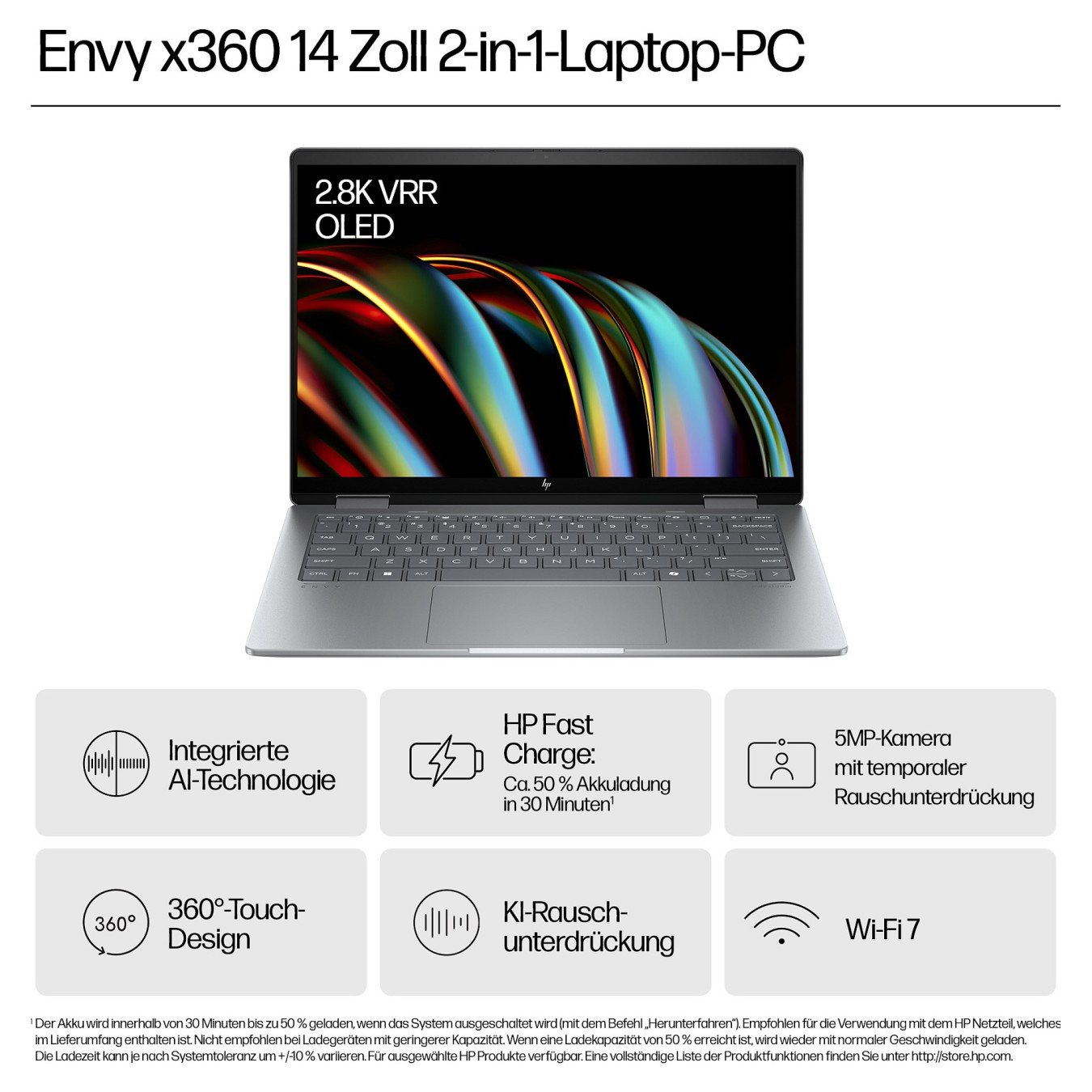 Buy HP ENVY x360 14-fc0179ng CU7 155U 32GB 1TBSSD W11 Home Touch in Cyprus, Nicosia, Limassol, Larnaka, Pafos