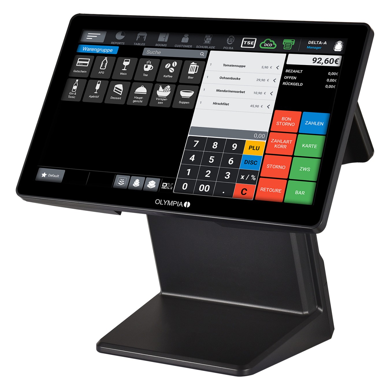 Buy Olympia Registrierkasse T400DK +Display schwarz in Cyprus, Nicosia, Limassol, Larnaka, Pafos