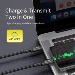 USB Cable Awei CL 117t 100W Type C to Type C 20V / 5A -  Official distributor