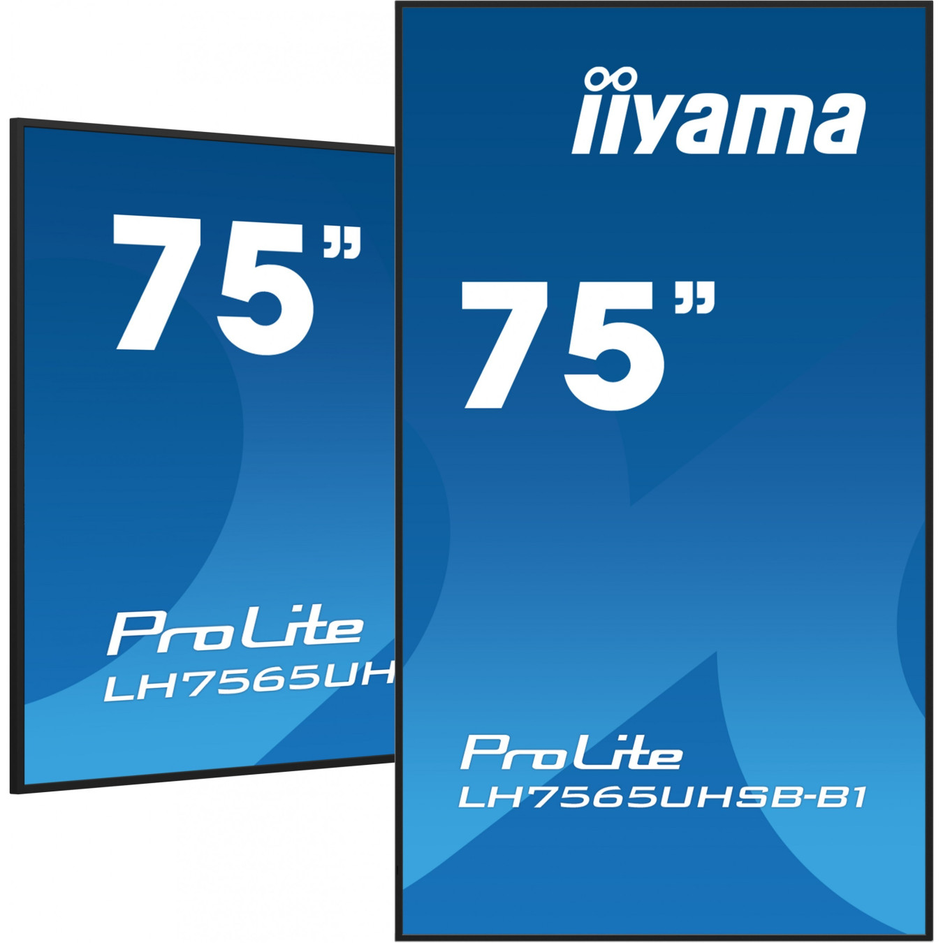 Iiyama ProLite LH7565UHSB-B1 - 75" 4K UHD Touch IPS Commercial Display, 800 cd/m², Android 11, WiFi, 2xHDMI+DP, Black