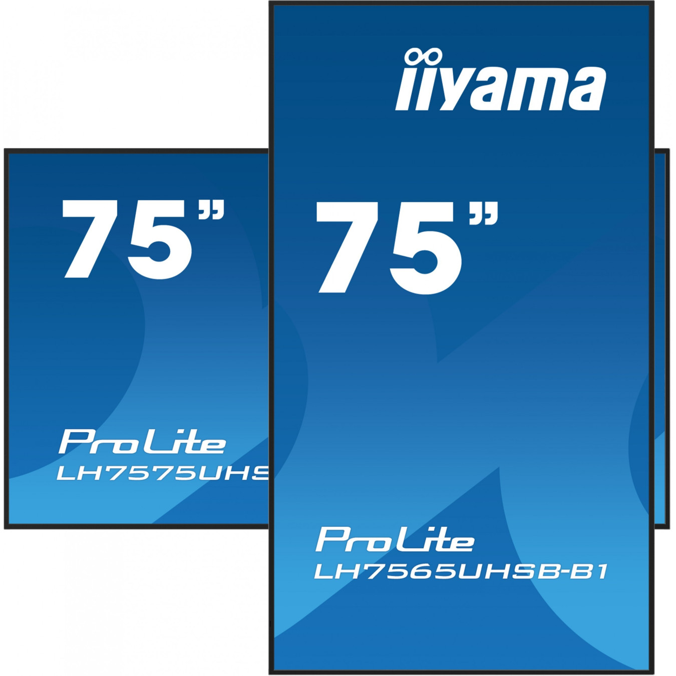 Iiyama ProLite LH7565UHSB-B1 - 75" 4K UHD Touch IPS Commercial Display, 800 cd/m², Android 11, WiFi, 2xHDMI+DP, Black