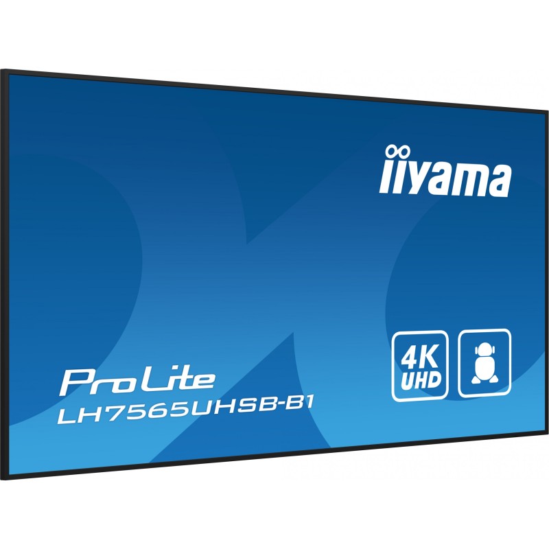 Buy Iiyama ProLite LH7565UHSB-B1 - 75" 4K UHD Touch IPS Commercial Display, 800 ... in Cyprus, Nicosia, Limassol, Larnaka, Pafos