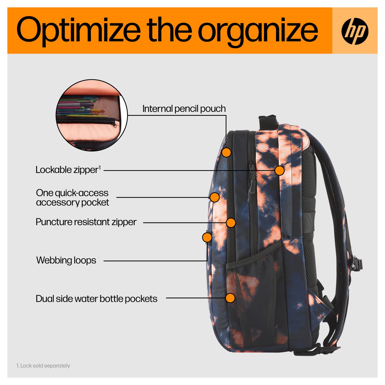 Buy HP Campus XL Tie Dye Backpack in Cyprus, Nicosia, Limassol, Larnaka, Pafos