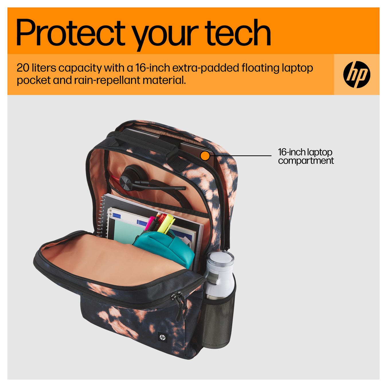 Buy HP Campus XL Tie Dye Backpack in Cyprus, Nicosia, Limassol, Larnaka, Pafos