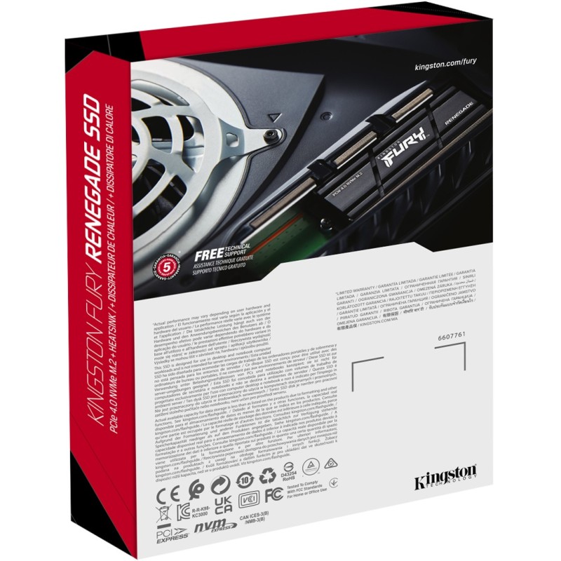 Buy Kingston Renegade 4000G M.2 2280 NVMe PCIe 4.0 SSD - 4TB, 3D TLC, Phison E18... in Cyprus, Nicosia, Limassol, Larnaka, Pafos
