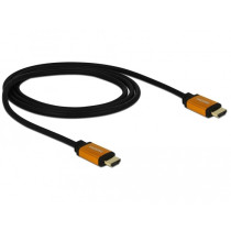 DeLOCK Ultra High Speed HDMI Cable - Model 85727 - 48 Gbps, 8K@60Hz, 1 m, Black/Gold — Buy in Cyprus with Fast Delivery