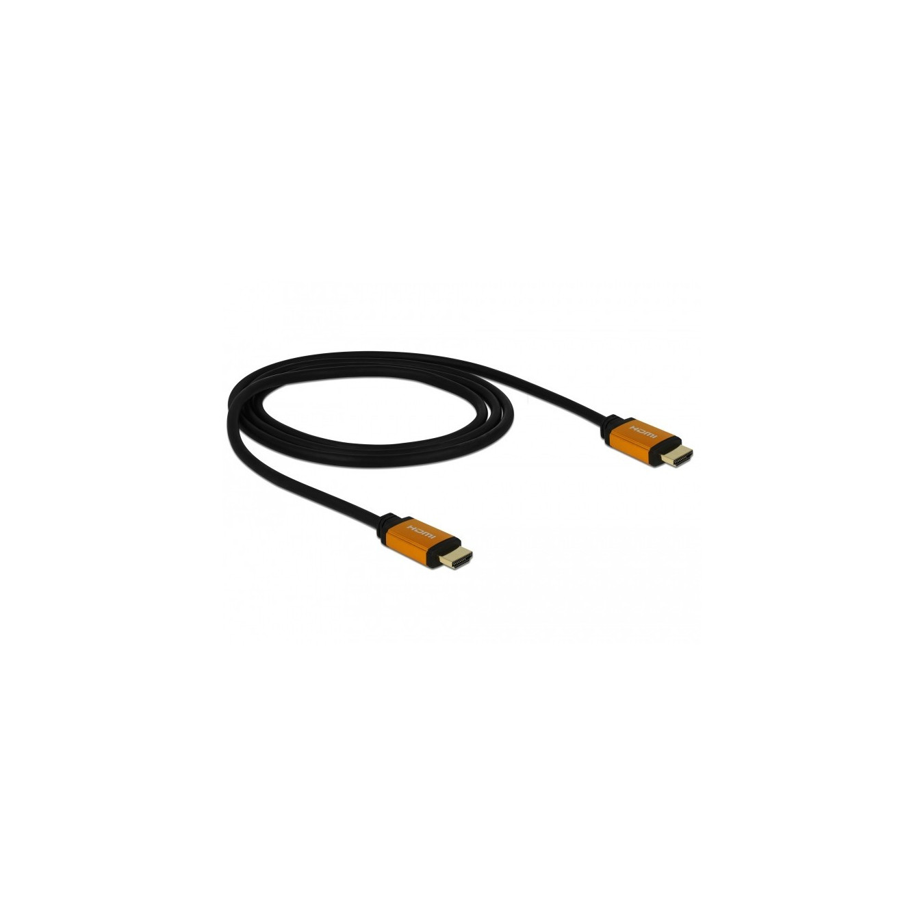 DeLOCK Ultra High Speed HDMI Cable - Model 85727 - 48 Gbps, 8K@60Hz, 1 m, Black/Gold — Buy in Cyprus with Fast Delivery