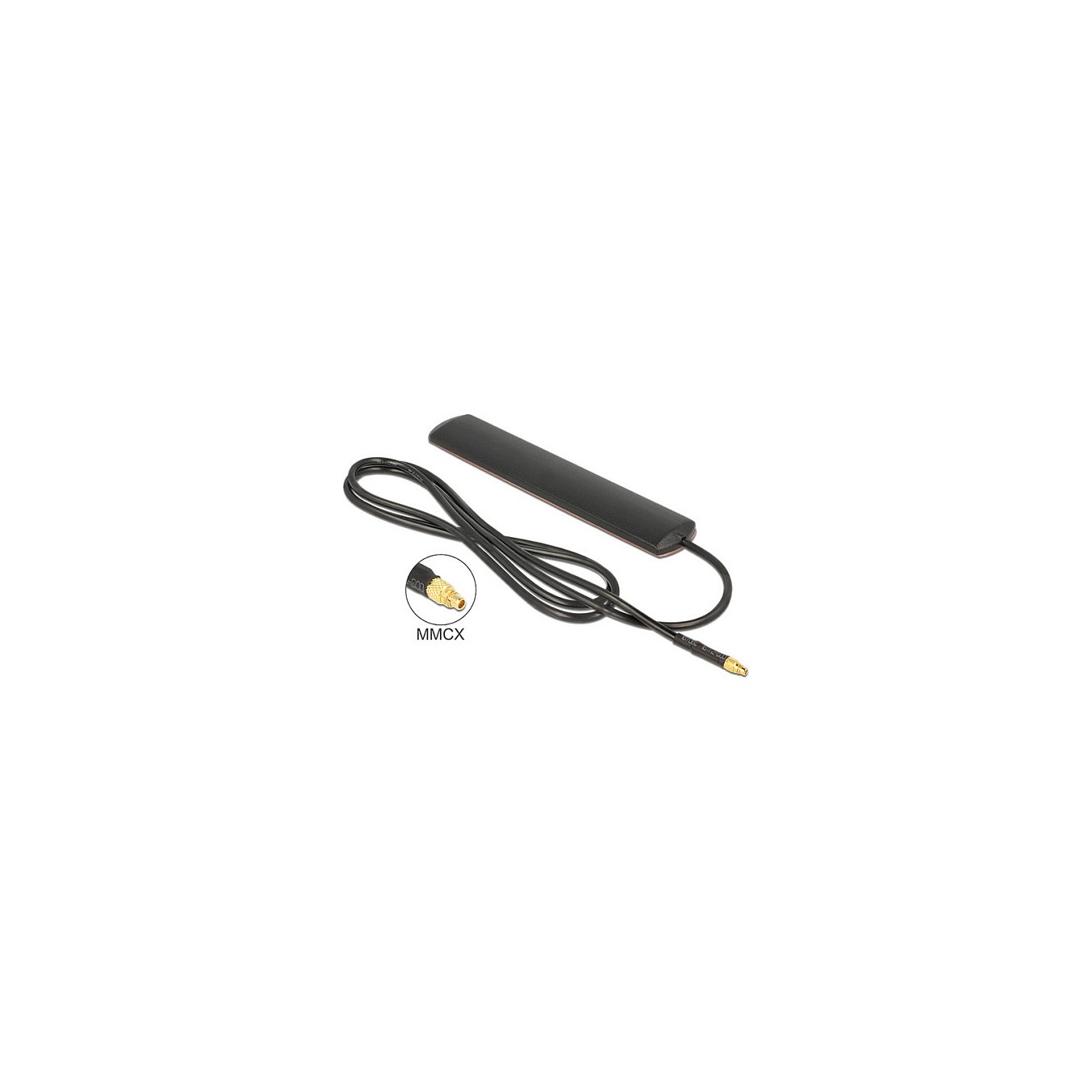 Buy DELOCK LTE Antenne MMCX Stecker 3 dBi omnidirektional starr schwarz Klebemontage in Cyprus, Nicosia, Limassol, Larnaka, Pafo