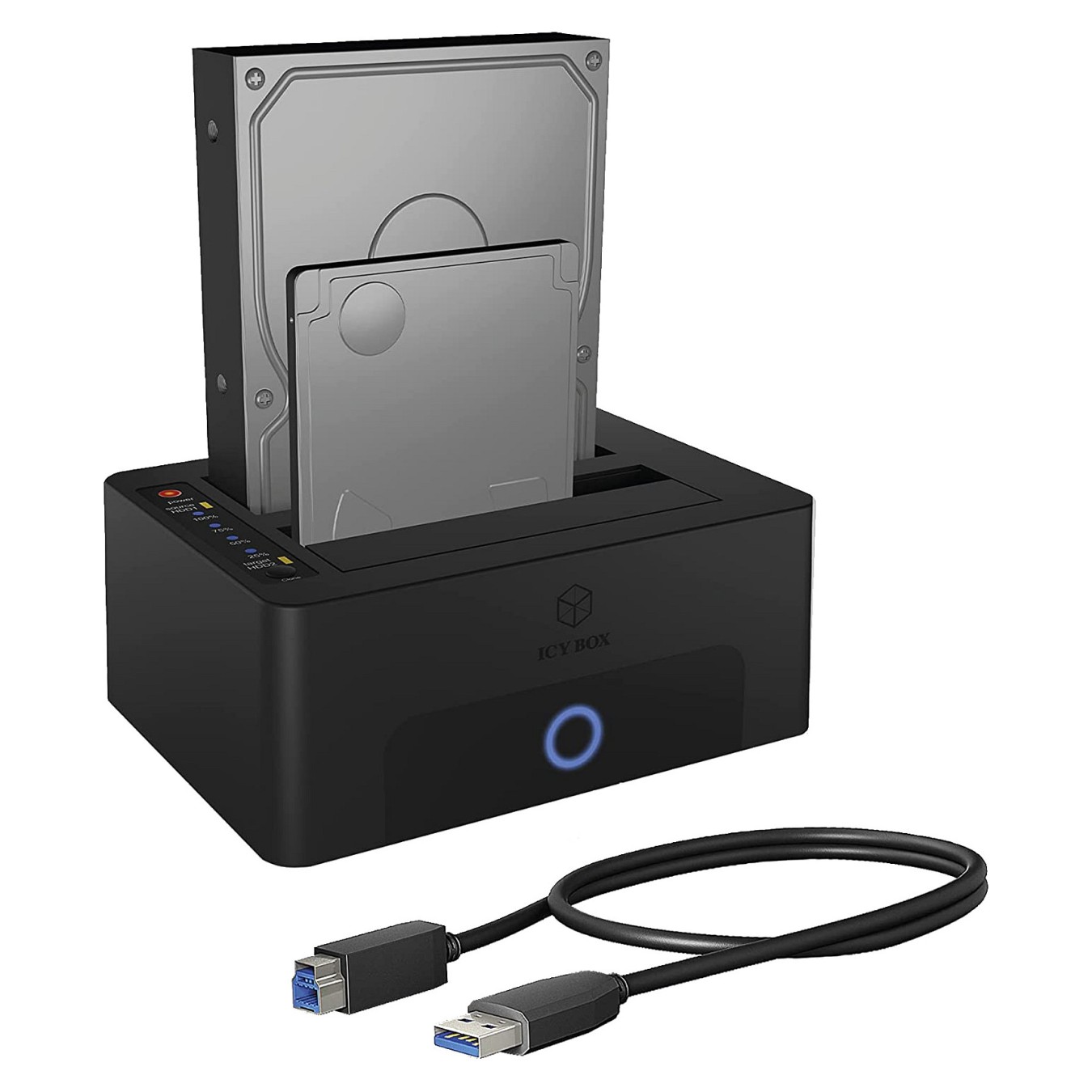 Buy ICY BOX IB-1232CL-U3 Dockingstation USB 3.0 2x 2,5 3,5' SATA SSD HDD in Cyprus, Nicosia, Limassol, Larnaka, Pafos