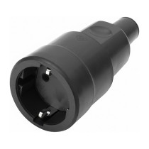 Buy BACHMANN Vollgummikupplung CEE7 3 Vollgmmi IP44 VDE, Knickschutz montierbar, schwarz in Cyprus, Nicosia, Limassol, Larnaka, 