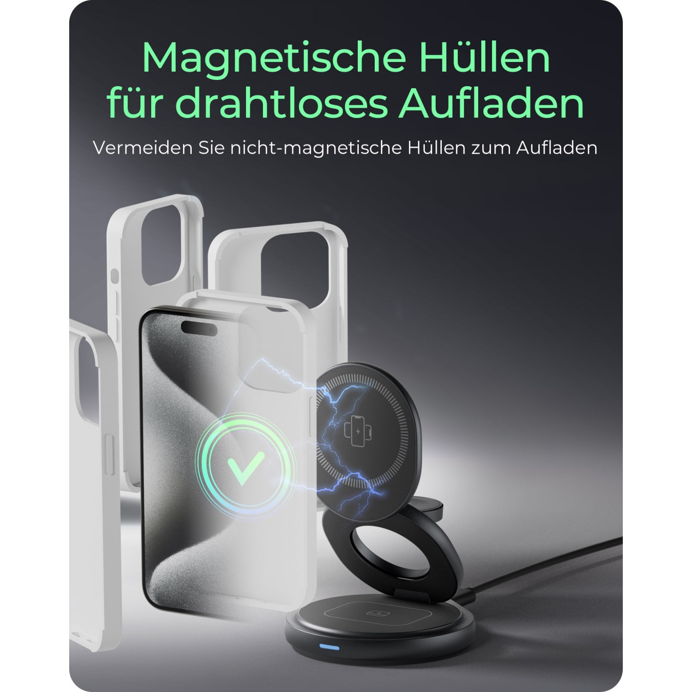 Buy ICY BOX 3-in-1 Magnetische Ladestation Apple Watch IPhone AirPods Faltbar in Cyprus, Nicosia, Limassol, Larnaka, Pafos