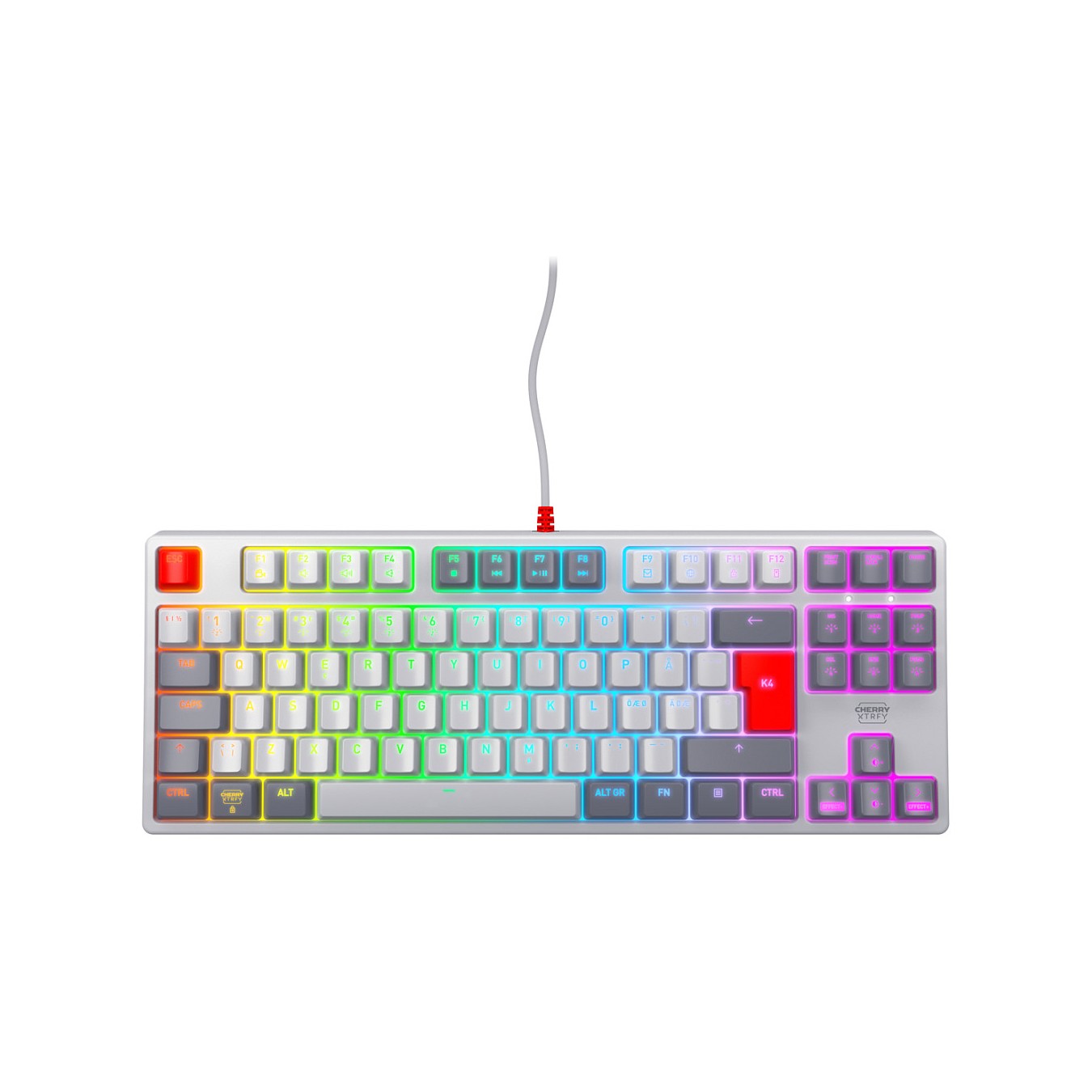 Buy Cherry XTRFY K4V2 TKL keyboard. white in Cyprus, Nicosia, Limassol, Larnaka, Pafos