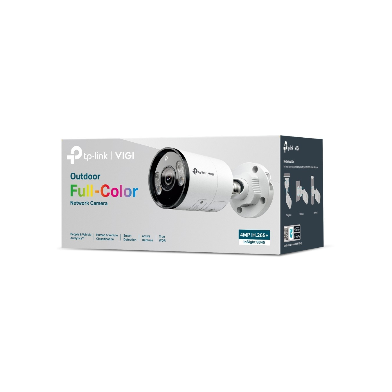 TP-Link Omada InSight S345 - 4MP (4mm) Outdoor Bullet IP Camera, PoE, IP67, White — Buy in Cyprus with Fast Delivery