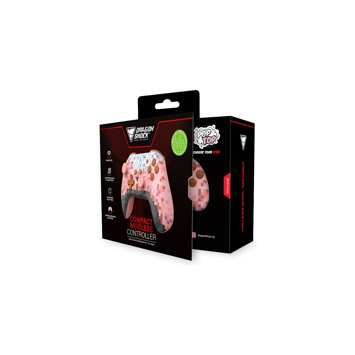 Buy Dragonshock Controller Poptop Wireless Cubes pink switch in Cyprus, Nicosia, Limassol, Larnaka, Pafos