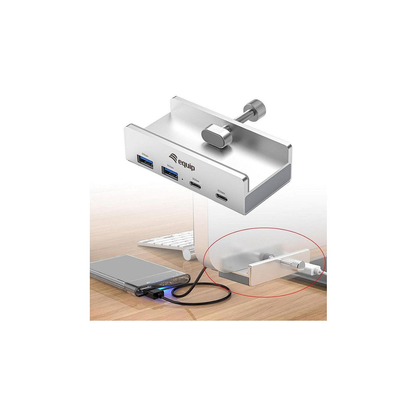Buy 4-Port-Klemm USB-A3.2-Hub- to 2xUSB-C 2xUSB-A 5Gbps in Cyprus, Nicosia, Limassol, Larnaka, Pafos