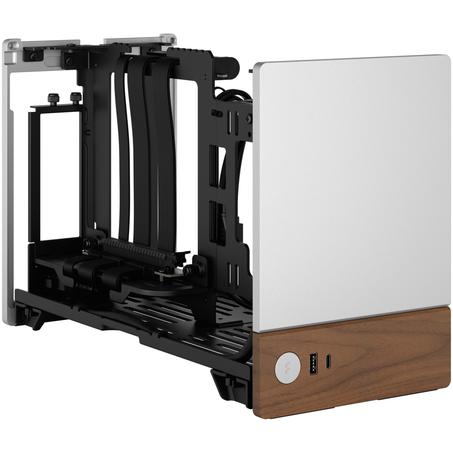 Fractal Design Terra Mini-ITX SFF Case - Silver Aluminium/Walnut (Boxed) — Buy in Cyprus with Fast Delivery