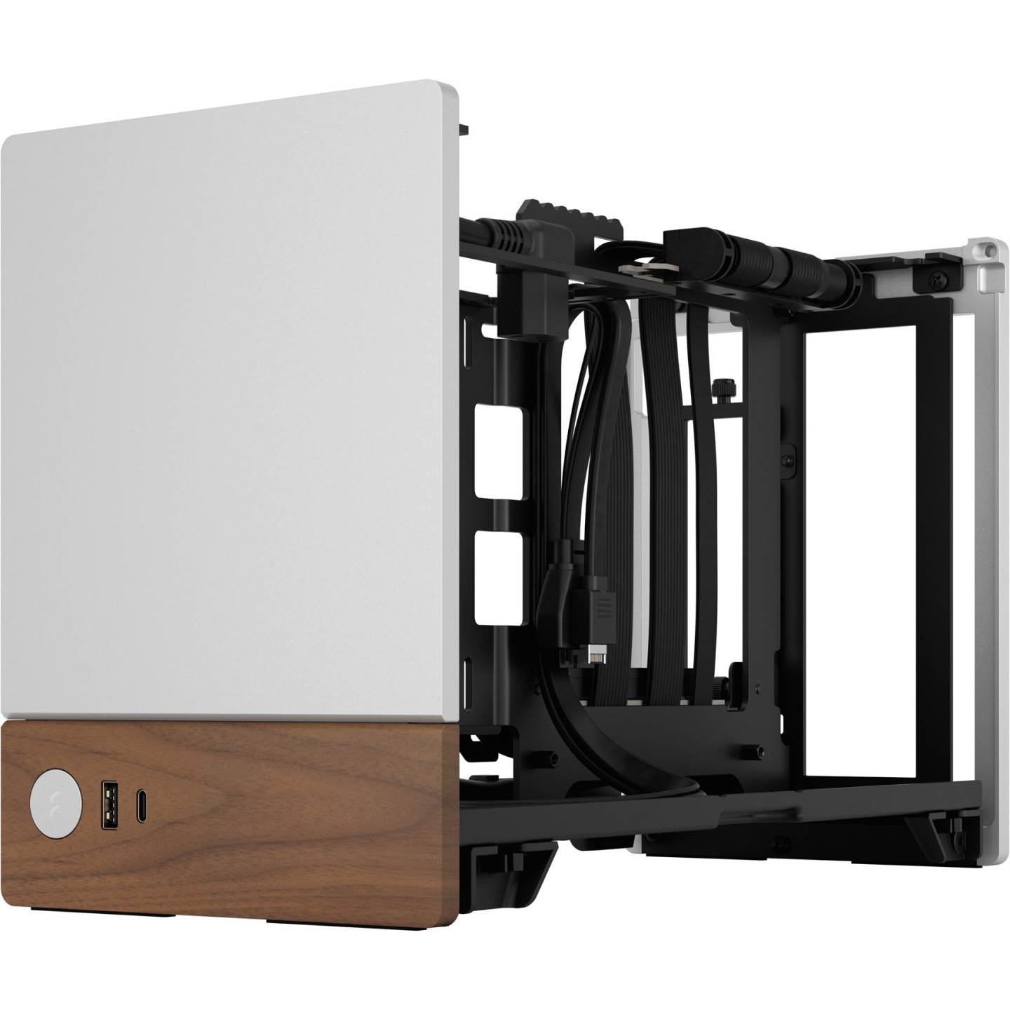 Fractal Design Terra Mini-ITX SFF Case - Silver Aluminium/Walnut (Boxed) — Buy in Cyprus with Fast Delivery