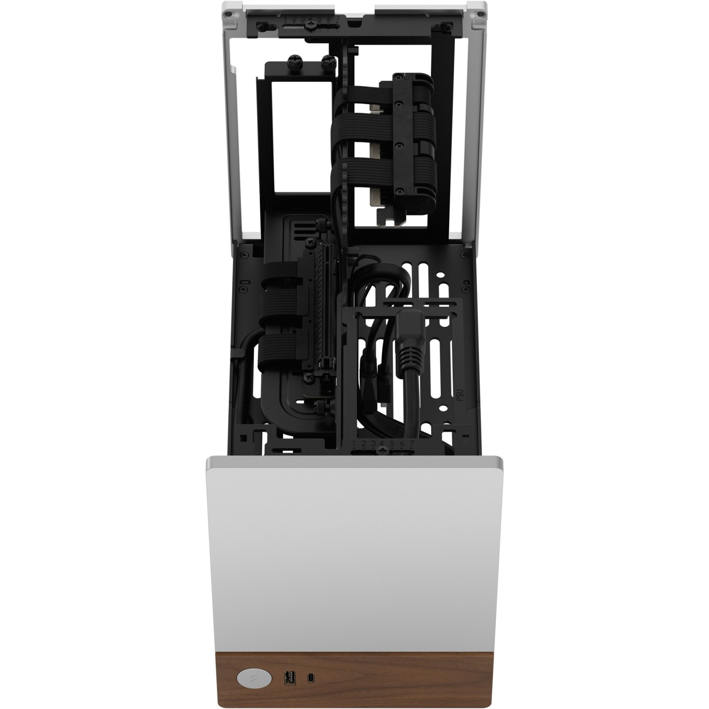 Fractal Design Terra Mini-ITX SFF Case - Silver Aluminium/Walnut (Boxed) — Buy in Cyprus with Fast Delivery