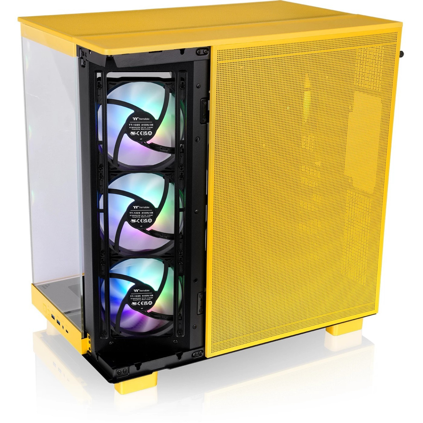 Thermaltake View 380 XL TG ARGB - Bumblebee Yellow Mid-Tower PC Case (ATX, mATX, Mini-ITX) — Buy in Cyprus with Fast Delivery