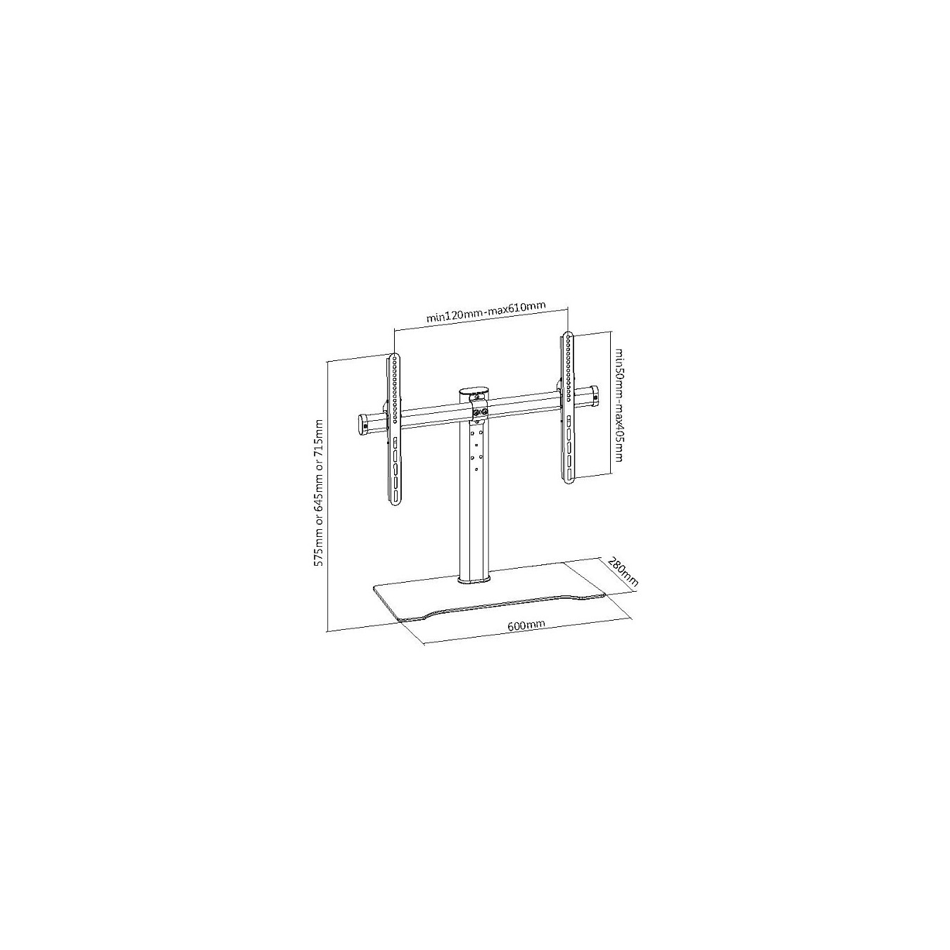 Buy Equip Tischfuß 32'-55' 1TFT Universal TV 40Kg schwarz retail in Cyprus, Nicosia, Limassol, Larnaka, Pafos