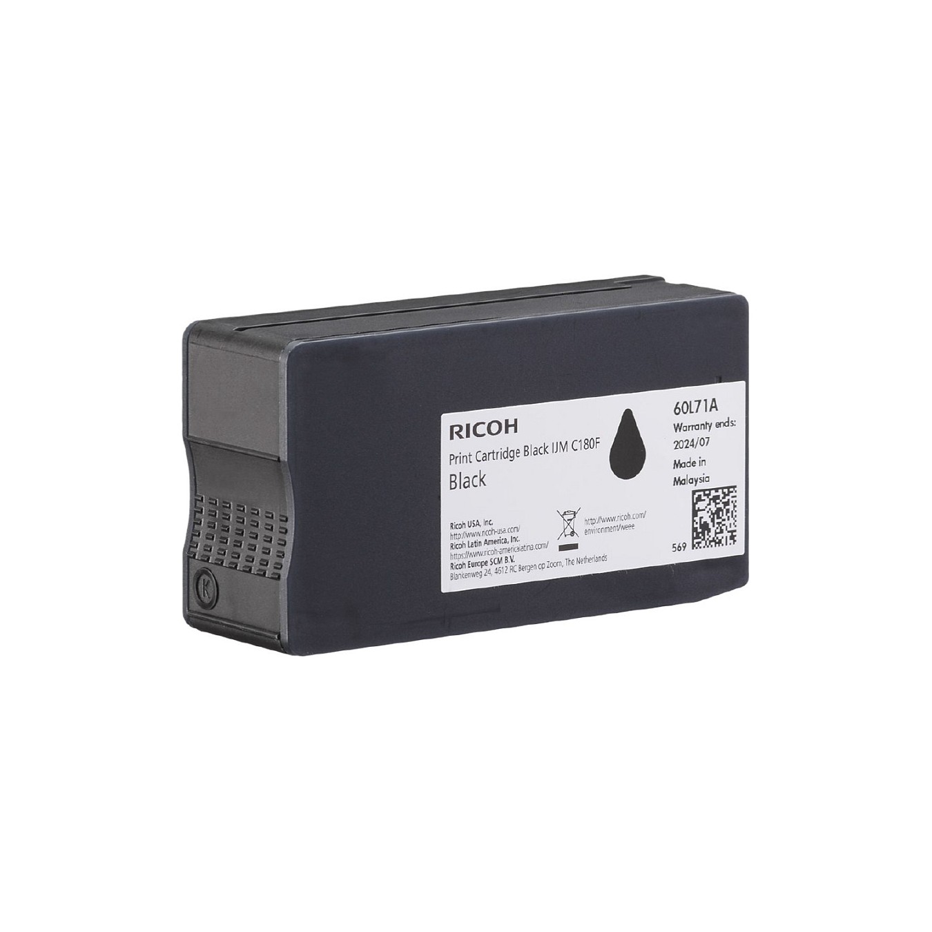 Buy Ricoh Tinte Black IJM C180F 2.000 Seiten nach ISO IEC24711 in Cyprus, Nicosia, Limassol, Larnaka, Pafos