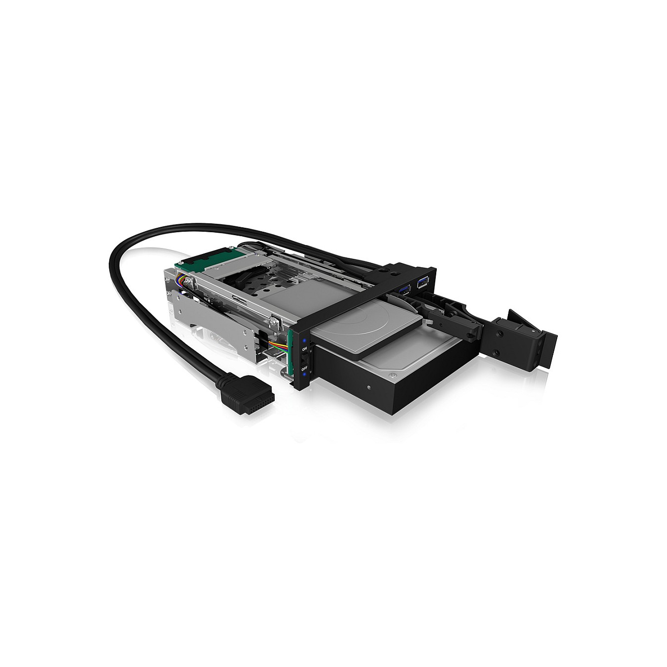 Buy ICY BOX Wechselrahmen, 1x 2,5'+1x 3,5' SATA SAS zu 2xSATA,für 5,25' Einschub, in Cyprus, Nicosia, Limassol, Larnaka, Pafos