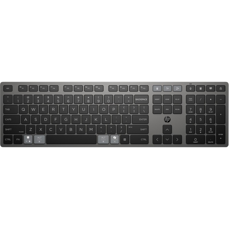 Buy HP 725 - Rechargeable Wireless Full-Size Keyboard - Grey, RF 2.4GHz + Blueto... in Cyprus, Nicosia, Limassol, Larnaka, Pafos