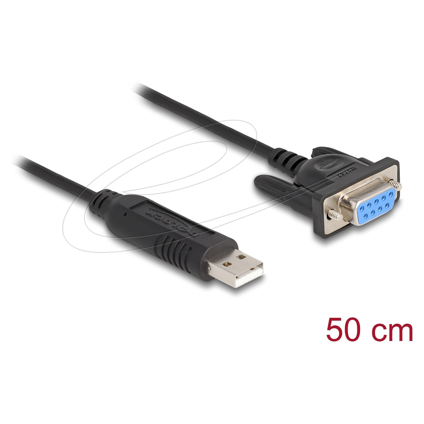 Buy Delock USB 2.0 zu Seriell RS-232 Adapter Sub-D 9 Buchse mit Schrauben kompaktem Steckergehäuse 50 cm FTDI in Cyprus, Nicosia