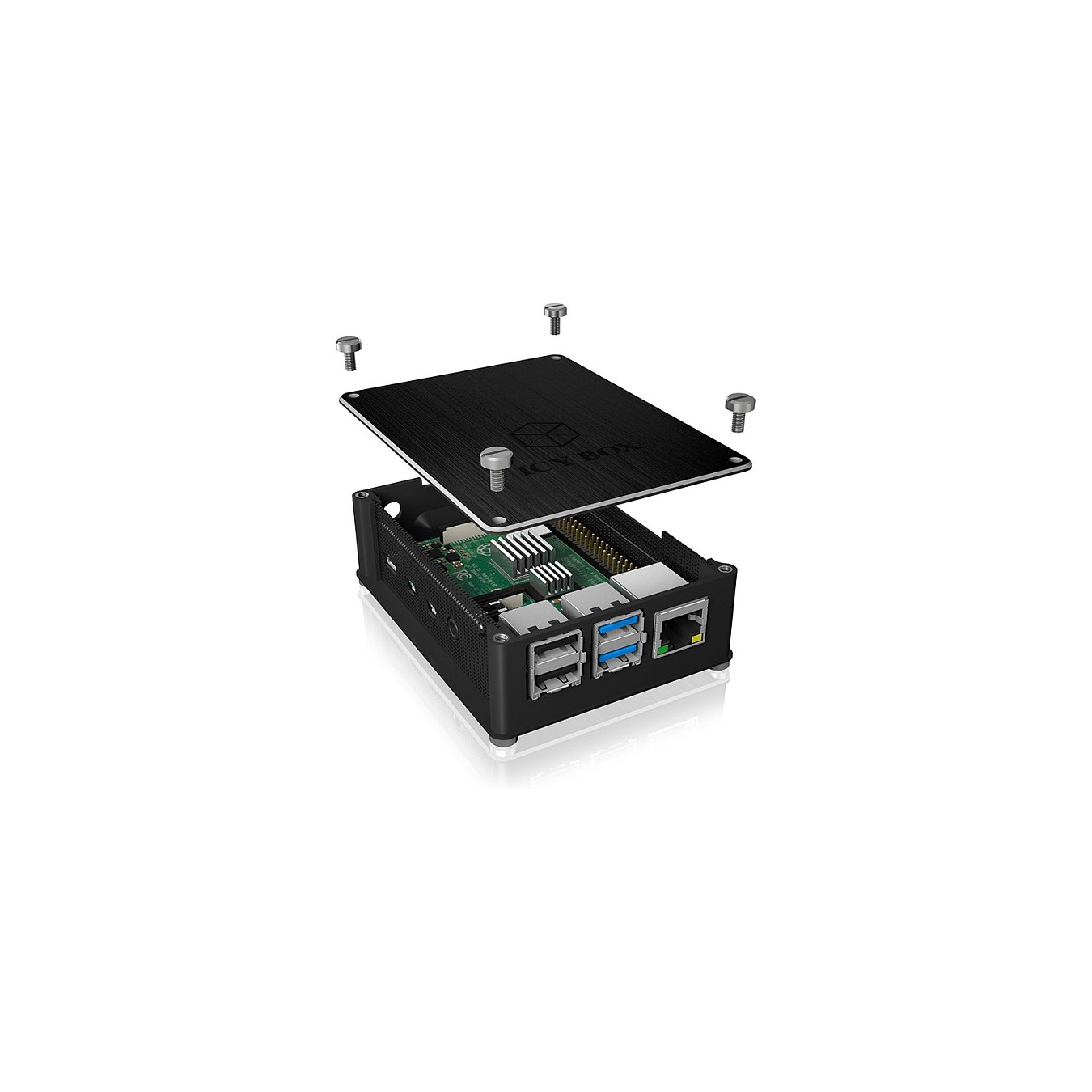 Buy ICY BOX Gehäuse für Raspberry Pi® 4, Aluminium Cover und Seitengitter in Cyprus, Nicosia, Limassol, Larnaka, Pafos