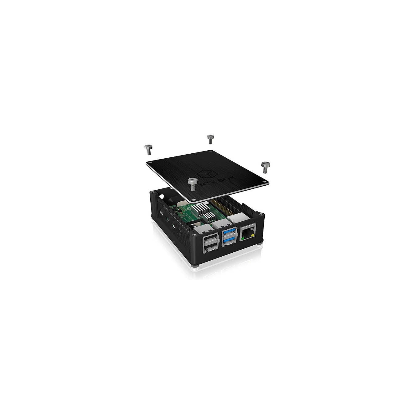 Buy ICY BOX Gehäuse für Raspberry Pi® 4, Aluminium Cover und Seitengitter in Cyprus, Nicosia, Limassol, Larnaka, Pafos