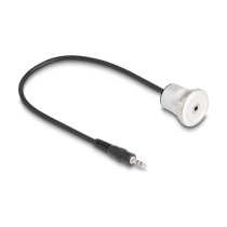 Buy Delock Klinke 3,5 mm 3 Pin Einbaubuchse mit Kabelpeitsche Stecker 30 cm Aluminium in Cyprus, Nicosia, Limassol, Larnaka, Paf