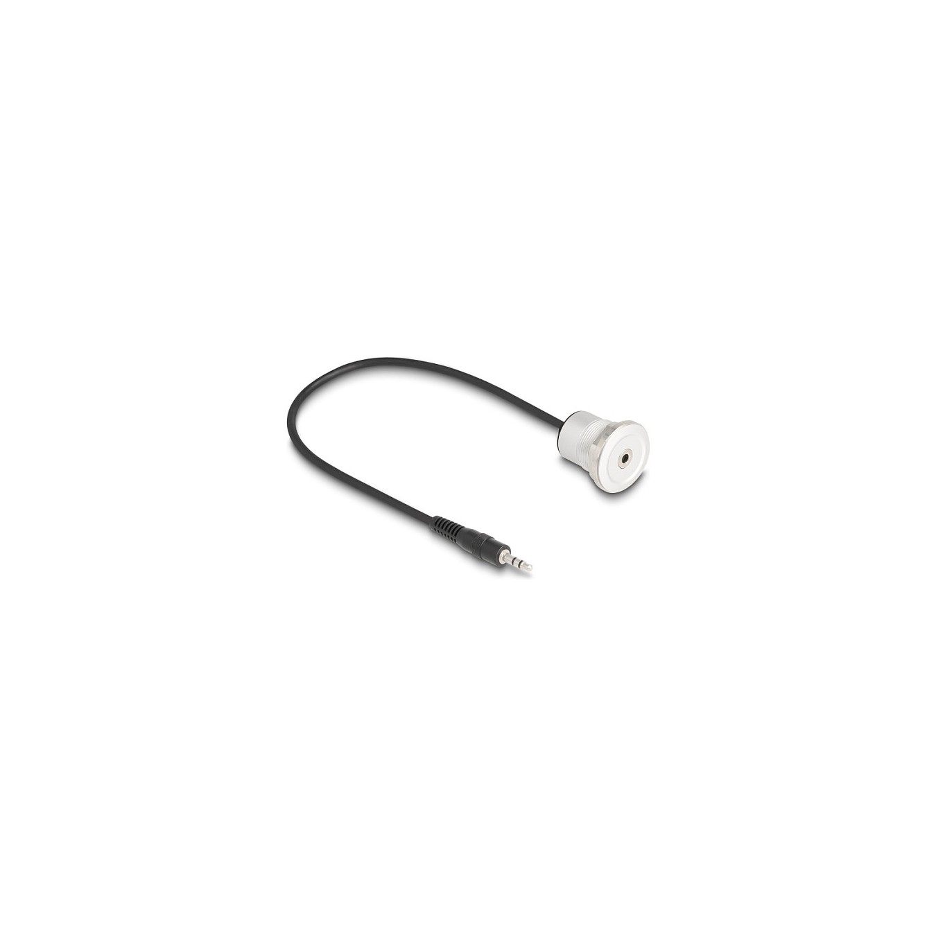 Buy Delock Klinke 3,5 mm 3 Pin Einbaubuchse mit Kabelpeitsche Stecker 30 cm Aluminium in Cyprus, Nicosia, Limassol, Larnaka, Paf