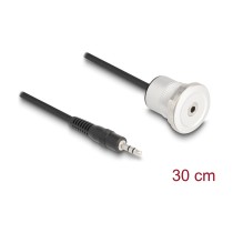 Buy Delock Klinke 3,5 mm 3 Pin Einbaubuchse mit Kabelpeitsche Stecker 30 cm Aluminium in Cyprus, Nicosia, Limassol, Larnaka, Paf