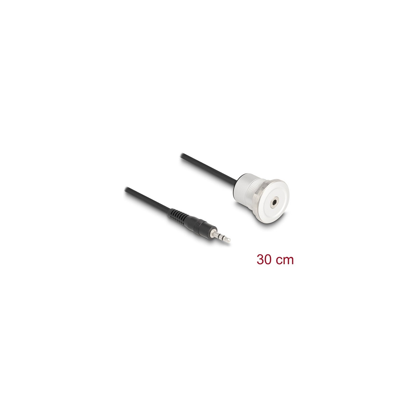 Buy Delock Klinke 3,5 mm 3 Pin Einbaubuchse mit Kabelpeitsche Stecker 30 cm Aluminium in Cyprus, Nicosia, Limassol, Larnaka, Paf