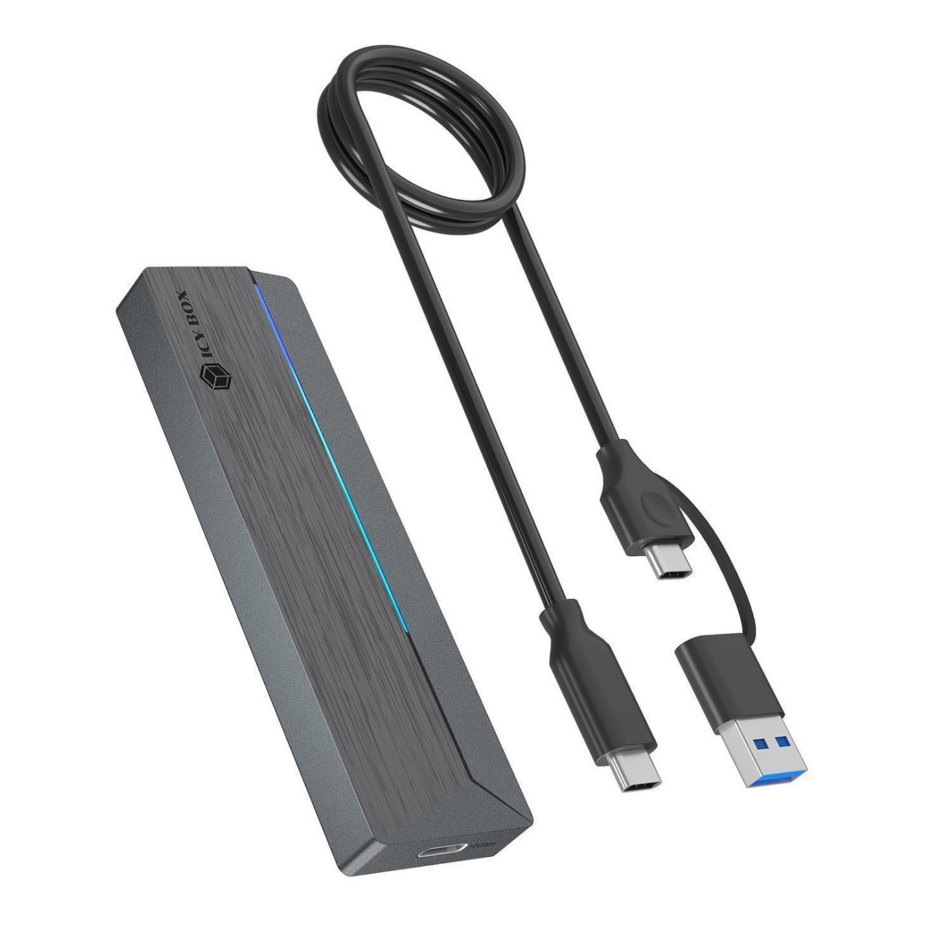 Buy ICY BOX M.2 NVMe & SATA enclosure, RGB lighting, USB 3.2 Gen 2, 10 Gbps in Cyprus, Nicosia, Limassol, Larnaka, Pafos
