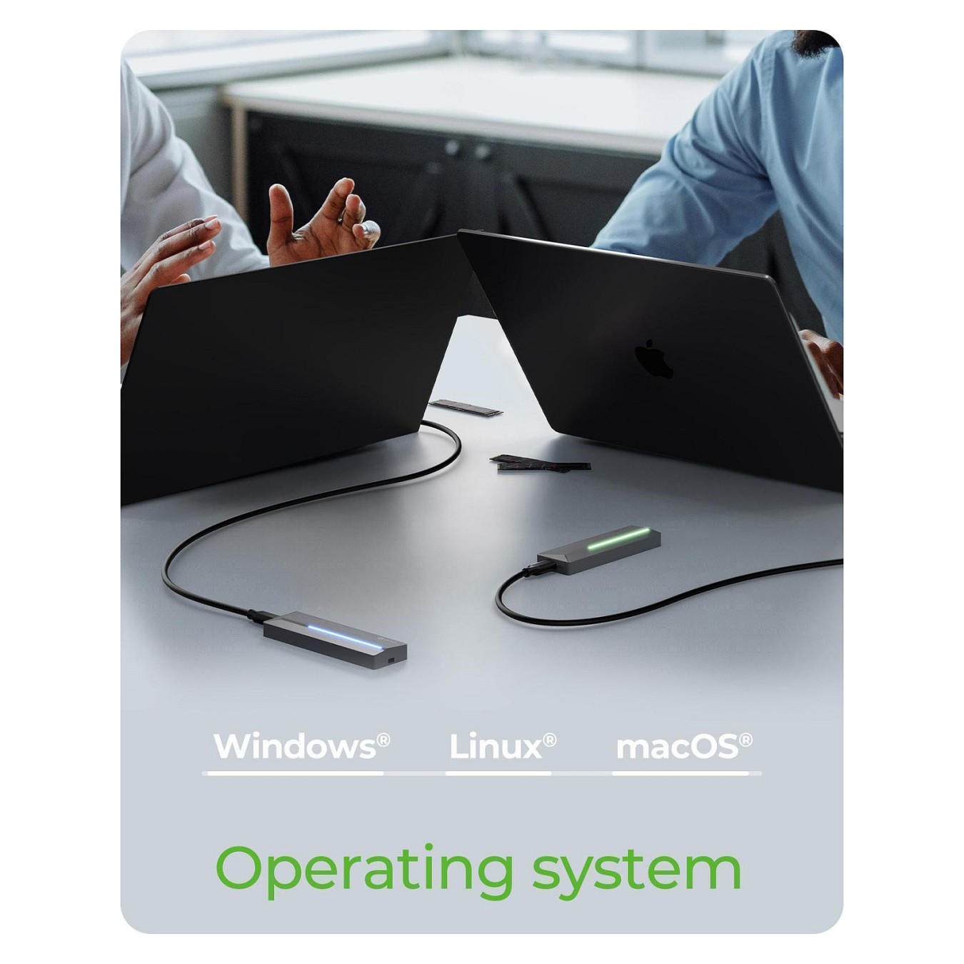 Buy ICY BOX M.2 NVMe & SATA enclosure, RGB lighting, USB 3.2 Gen 2, 10 Gbps in Cyprus, Nicosia, Limassol, Larnaka, Pafos