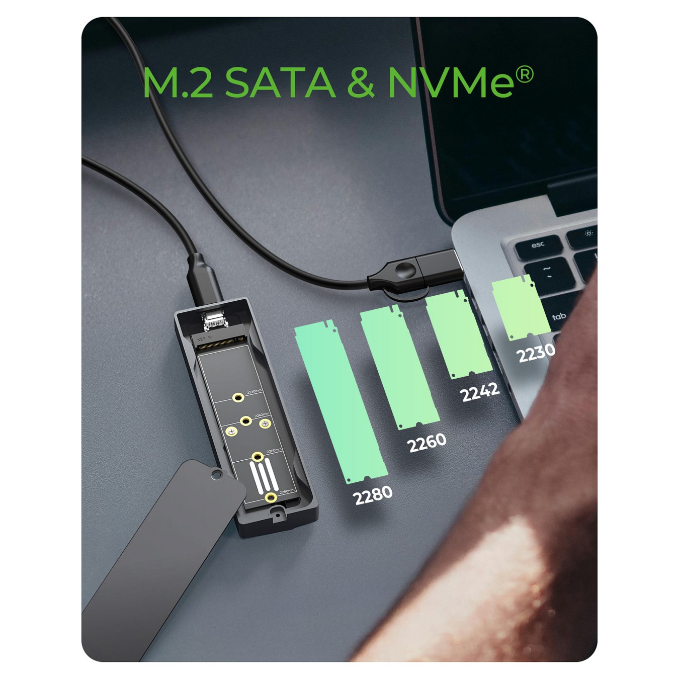 Buy ICY BOX M.2 NVMe & SATA enclosure, RGB lighting, USB 3.2 Gen 2, 10 Gbps in Cyprus, Nicosia, Limassol, Larnaka, Pafos
