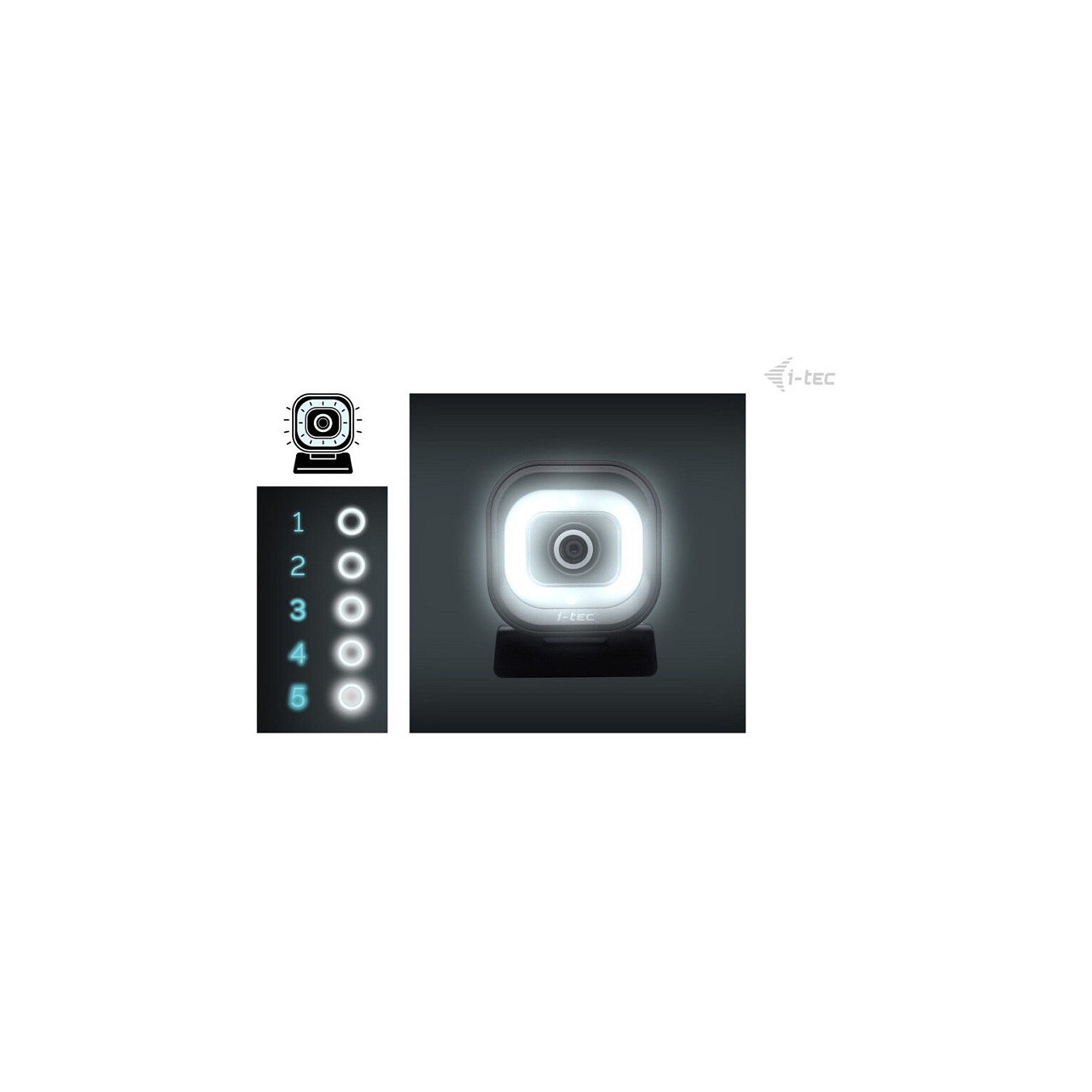 Buy I-TEC SOLOMON 700 STREAM 4K Webcam with Ring Light in Cyprus, Nicosia, Limassol, Larnaka, Pafos