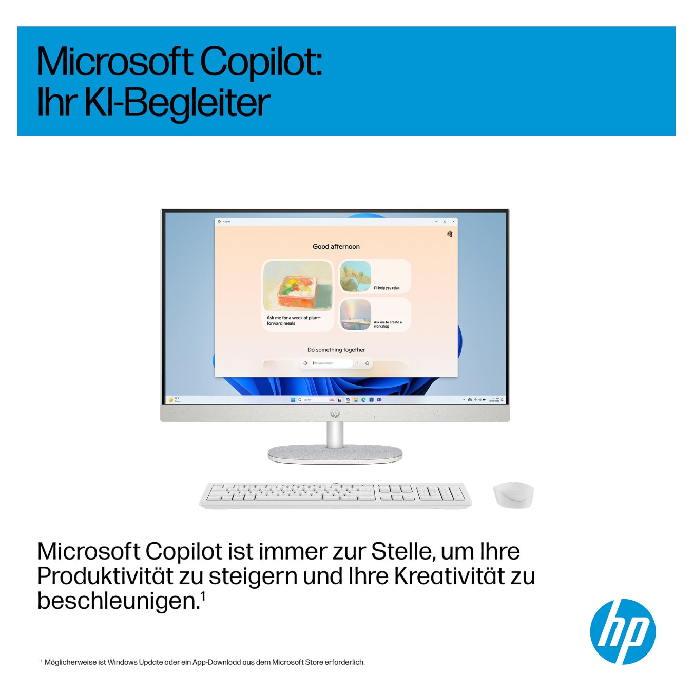 Buy AIO HP 27-cr2275ng CU7 255U 16GB 512SSD W11 Home White in Cyprus, Nicosia, Limassol, Larnaka, Pafos