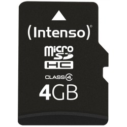 Buy Intenso microSDHC Card - 4GB (Model 3403450) - Black, Class 4, 20MB/s Read, ... in Cyprus, Nicosia, Limassol, Larnaka, Pafos