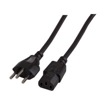 Buy EFB Netzleitung Schweiz-C13 180°, schwarz teilisoliert,2m in Cyprus, Nicosia, Limassol, Larnaka, Pafos