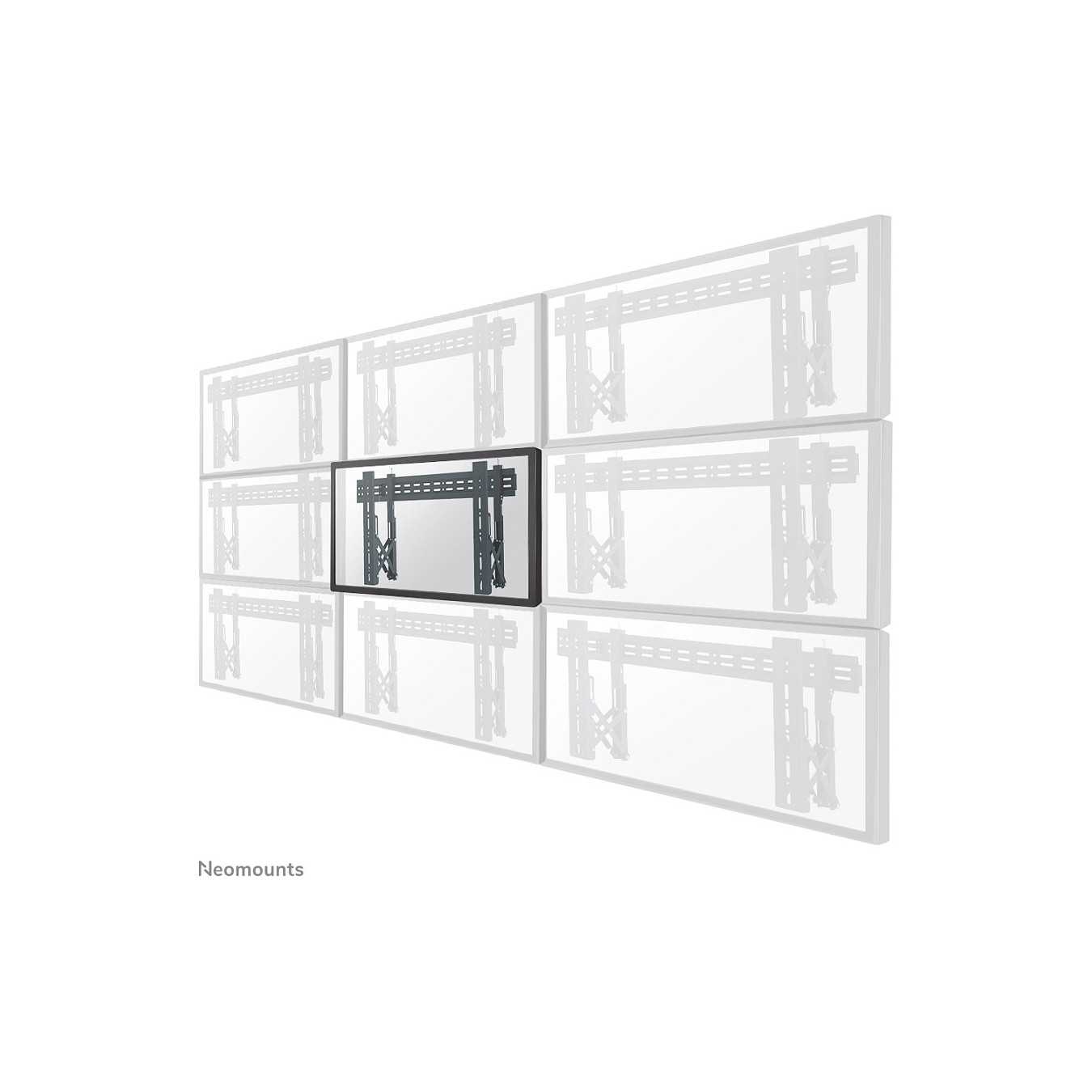Buy NEOMOUNTS VW1000 Videowall Wandhalterung Fix 81,28-190,5cm 32-75Zoll max 50kg VESA bis 600x400 Abstand zur Wand 5-20c... in 