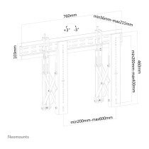 Buy NEOMOUNTS VW1000 Videowall Wandhalterung Fix 81,28-190,5cm 32-75Zoll max 50kg VESA bis 600x400 Abstand zur Wand 5-20c... in 