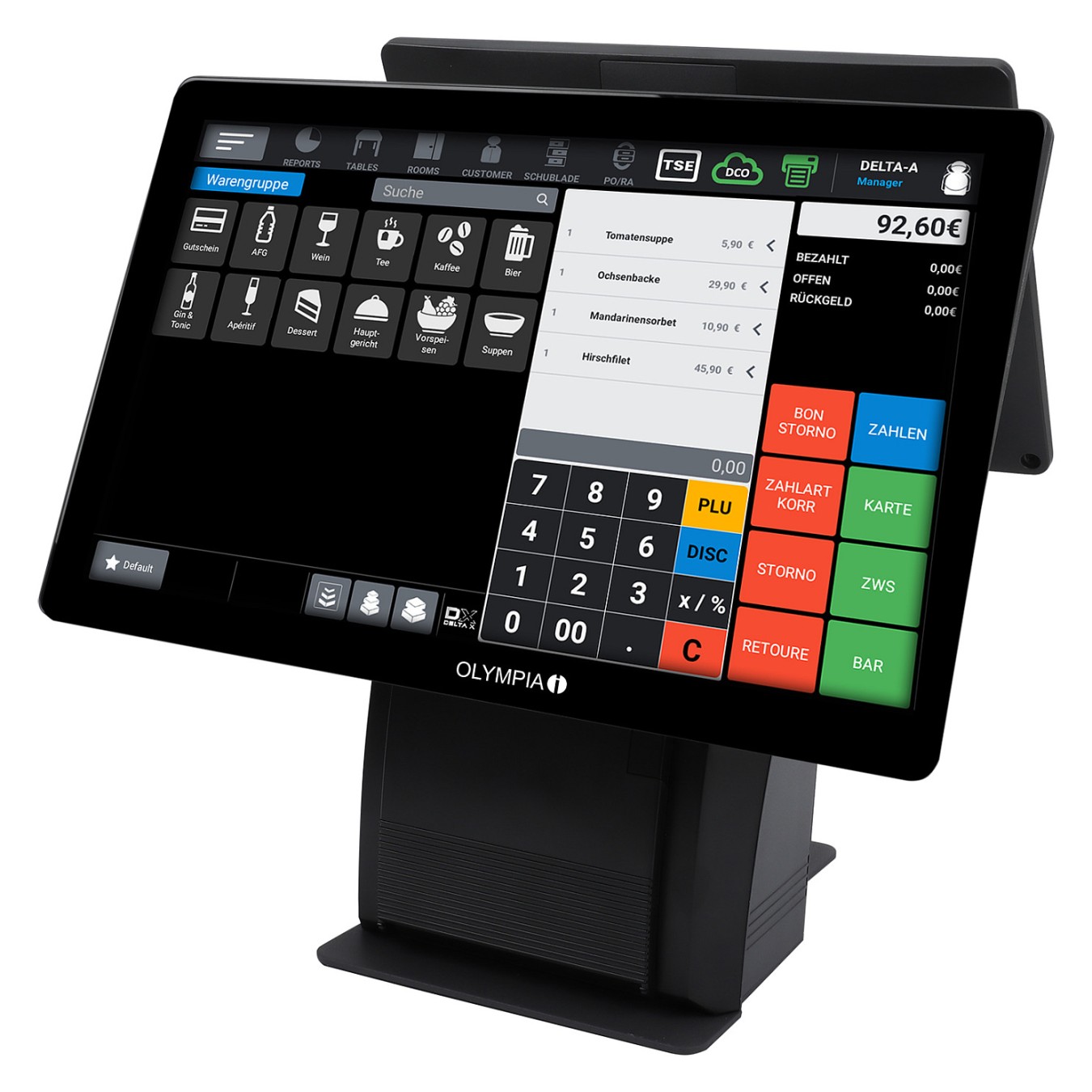 Buy Olympia Registrierkasse T215 ohne Display schwarz in Cyprus, Nicosia, Limassol, Larnaka, Pafos