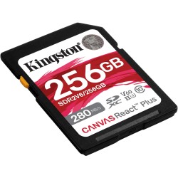 Buy Kingston Canvas React Plus SDXC UHS-II 256GB - Black - 280MB/s Read, 150MB/s... in Cyprus, Nicosia, Limassol, Larnaka, Pafos