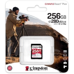 Buy Kingston Canvas React Plus SDXC UHS-II 256GB - Black - 280MB/s Read, 150MB/s... in Cyprus, Nicosia, Limassol, Larnaka, Pafos