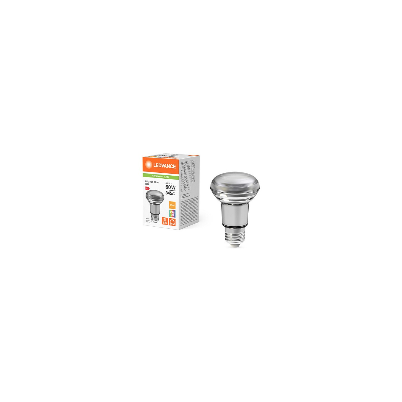 Buy Osram R636036 DIM 4.9W 927 E27 P LED Reflektorlampe 345lm 2700K dimm in Cyprus, Nicosia, Limassol, Larnaka, Pafos