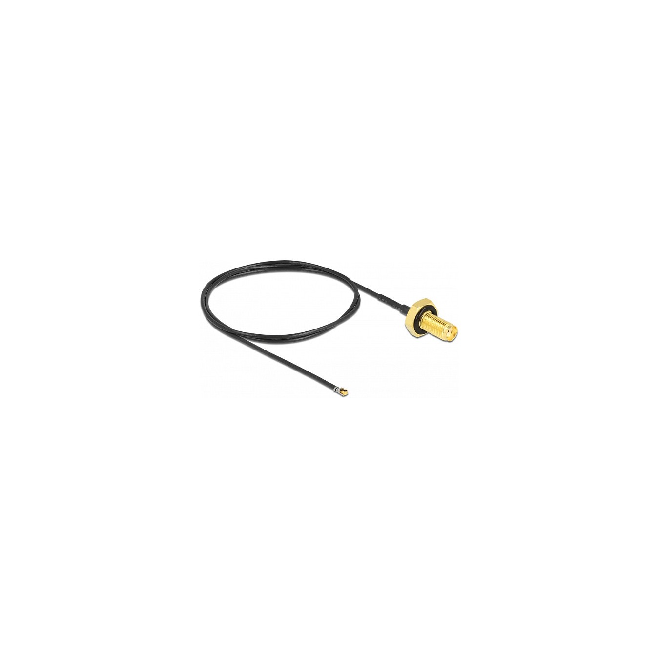 Buy DELOCK Antennenkabel SMA Buchse zum Einbau zu MHF 4L LK Stecker 1.37 50cm Gewindelnge 10mm spritzwassergeschtzt in Cyprus, N