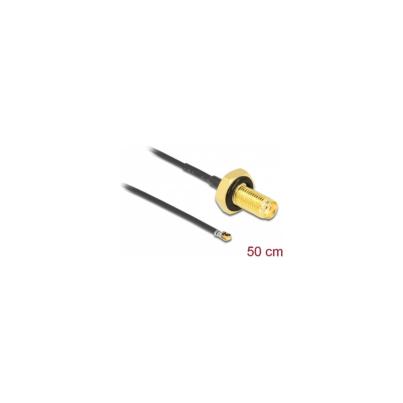 Buy DELOCK Antennenkabel SMA Buchse zum Einbau zu MHF 4L LK Stecker 1.37 50cm Gewindelnge 10mm spritzwassergeschtzt in Cyprus, N